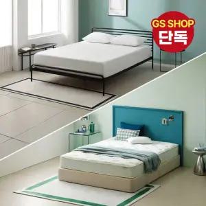 [지누스침대][SS] 톰 침대SET / 그린티 에어 하이브리드 25cm 침대 세트 프레임 슈퍼싱글