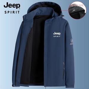 JEEP 남성 가을 겨울 두꺼운 방풍 재킷 캐주얼 따뜻한 코튼 스포츠 상의