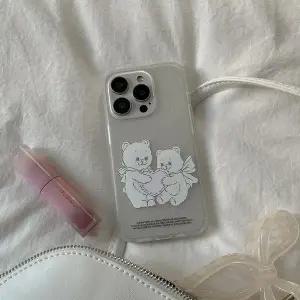 메이드모먼 vintage heart bear 디자인 반투명 폰케이스