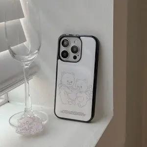 메이드모먼 vintage heart bear 디자인 에폭시 범퍼케이스