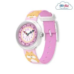 [본사] 플릭플락 유아용 시계 CUDDLY HAMSTER FBNP235