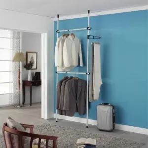 조립형 일반행거 2단 스프링 압축 옷걸이 가정용 행거 (WFH0W9J)