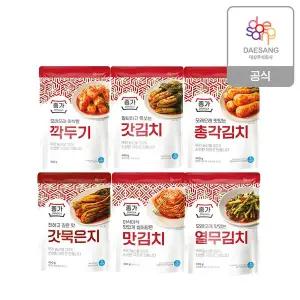 [종가][본사직영]소포장 파우치 400g 김치 3개 골라담기(깍두기/총각/열무/갓/맛김치/갓묵은지)
