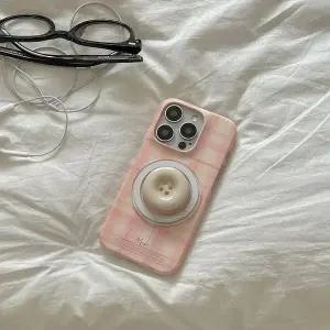 메이드모먼 vintage pink beige 디자인 맥세이프 하드 폰케이스