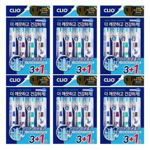 크리오 센스 프로그레스R 이중미세모 칫솔 3+1개입 X 6개
