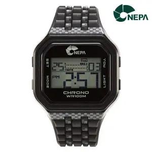 [하프클럽/네파]네파 랩타임 스탑워치 듀얼타임.방수 학생.군인용 레져 스포츠시계 N353_BK