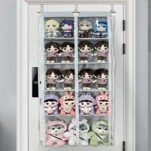 투명 인형 보관함 문걸이 솜인형 보관 정리 다층 케이스 문 뒤 벽걸이 포켓 벽부착 정리함
