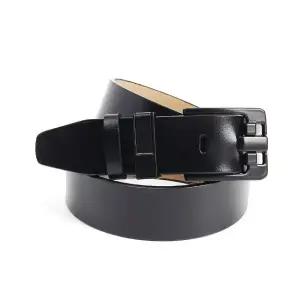 남성 소가죽 허리띠 블랙 기본 아버지 혁대 벨트 (WFHMXQK)