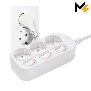 몬스터탭 슬림플러그 국산 개별 3구 멀티탭 5M 납작 플러그 과부하차단 절전 스위치