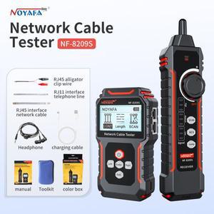 NOYAFA NF-8209S 네트워크 케이블 테스터, Cat5 트래커, 간섭 방지 고장 거리 압착 측정