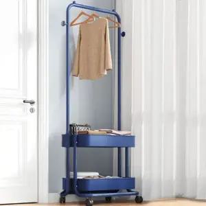 행거 2단 트롤리 이동식 블루 (WFHJJ1A)