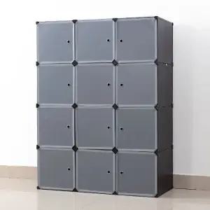 선반 DIY 8칸 복합 조립식옷장 105x140cm 수납장 (WFHJJCJ)