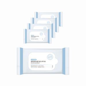 에버프레쉬 블루 살균 소독티슈 손소독 세정 항균 물티슈 휴대용 20매 5팩