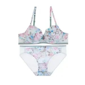 [롯데백화점]보디가드 스카이 플라워 수채화 레이스  브라 기본팬티 세트 특가BGWBX309BGWPX309