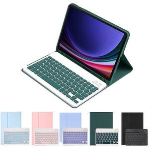 CSHINE 갤럭시탭 S9 FE 플러스 갤럭시탭 S10 플러스 일반형 블루투스 키보드 케이스 북커버