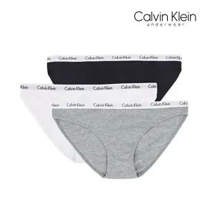 [캘빈클라인]캘빈클라인 언더웨어 여자속옷 비키니 삼각팬티 3장 세트 QD3588-999