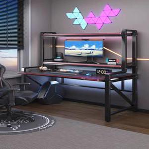게이밍 테이블 방송용 2단 컴퓨터 사무용 책상 학생