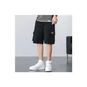 남자 레터링 카고 밴딩 반바지 5부 헬스반바지 여름반바지 밴딩반바지 카고반바지