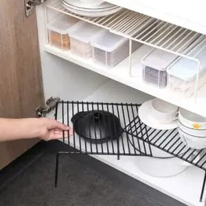 싱크대 정리 슬라이딩 선반 길이 조절 주방 선반 진열 싱크대정리선반 씽크대선반