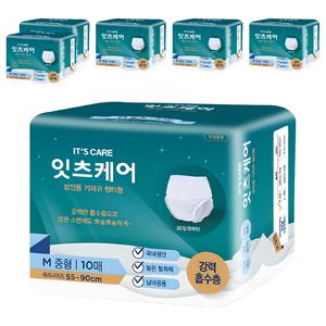 잇츠케어 남녀공용 데일리케어 성인용 기저귀 팬티형 중형 6개 10개입