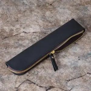 고품질 필통 슬림 소가죽 수납 학생 펜케이스 엔틱 (WFJ1LJO)