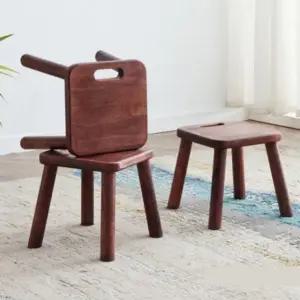 고품질 스툴 의자 보조 사각 원목 화장대 낮은 인테리어 (WFJ1LKH)