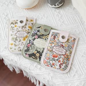 예쁜 슬라이드 정원 카드 지갑 교통카드 꽃무늬 지갑