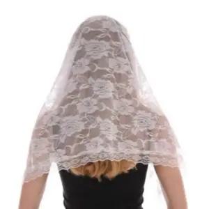 미사보 천주교 성당 레이스 카톨릭 미사포 베일 (WFJCY3Y)