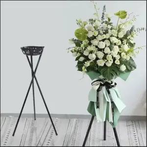 꽃다발 삼각대 거치대 진열대 꽃바구니 선반 지지대 꽃바구니거치대 삼각대 꽃다발선반