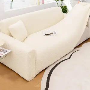 패브릭 올핏 사계절 고탄력 만능 스판 덮개 소파커버 아이보리 4인용