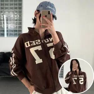 테이프 집업 긴팔 맨투맨 BOX 여성 오버핏 티셔츠 (4컬러) 박시핏 빅사이즈