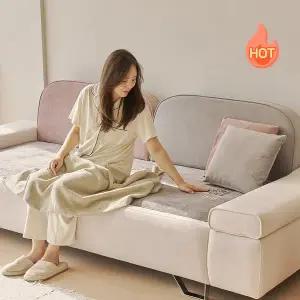 [아씨방가구]흙품 패브릭 황토볼 온열 4인용 흙쇼파