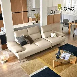 [자코모] 젬마 스윙 3.5인 기능.성 천연면피 소가죽 소파