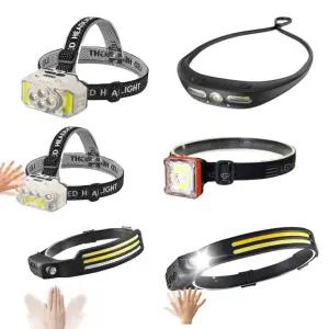 LED COB 충전식 센서 동작 야외 낚시 랜턴 헤드랜턴