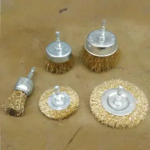 철판 녹제 스틸 A3 재질 와이어 철 브러쉬 5PCS 1세트 녹제거브러쉬 수작업공구 녹제거기
