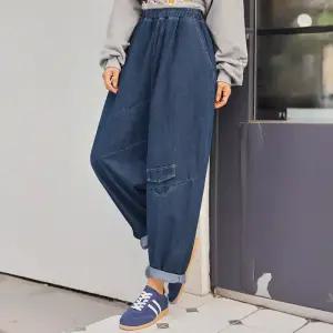 [핑크시슬리] 제니아 보이핏 배기 밴딩 데님