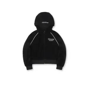 키즈자켓 AQS DKTR55046-BKS 여아 벨루어 트레이닝 후드 자켓