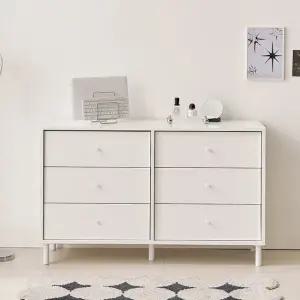 보루네오 마르체 폴라 E0자재 6단 파티션 와이드 서랍장 1200 BOW521C (착불)