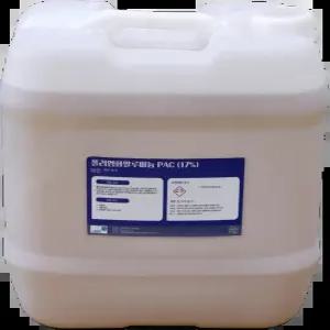 PAC17% 25kg 폴리염화알루미늄 새말통 세차장 수처리제 응집제 침전제 폐수처리제 피에이씨17% 하수처리 세차장약품