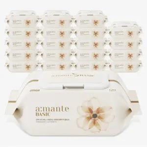 부드럽고 두꺼운 아기 물티슈 베이지 100매 20팩