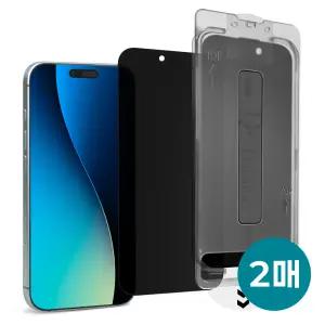 다이아큐브 아이폰17프로맥스 프리미엄 이지오토 먼지제거부착 사생활보호 프라이버시 강화유리 액정보호필름 2매