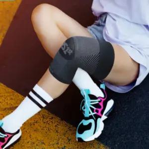 OS1st 얇은 무릎 보호대 슬개건 러닝 아대 블랙 L 1P