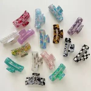 프랑스핀 꼬임 사각 자개 집게 핀 헤어 반묶음 머리핀