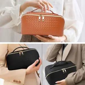 체크 화장품 파우치 대용량 메이크업 가방 휴대용 여