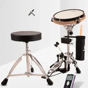 12 드럼배우기 연습 페달 드럼패드 드럼 양면 도구