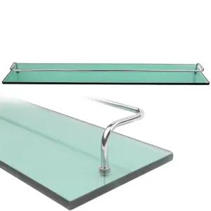 욕실 강화 유리 일자 선반 화장실 정리 인테리어