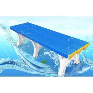 수영장 벤치의자 호텔수영장 철제 스탠드선반 우드 책