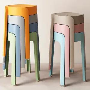 튼튼한 보조 의자 적재 가능 보관 사용 간편한 높은 플라스틱 간이 의자