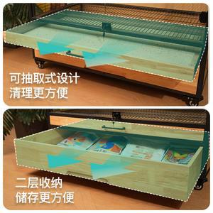 대형새장 바퀴 이동식 앵무새 새집 블랙 놀이터 케이지