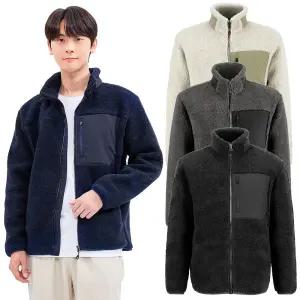 랜더스 남성 여성 겨울 양털 헤비 플리스 후리스 뽀글이 집업 자켓 점퍼